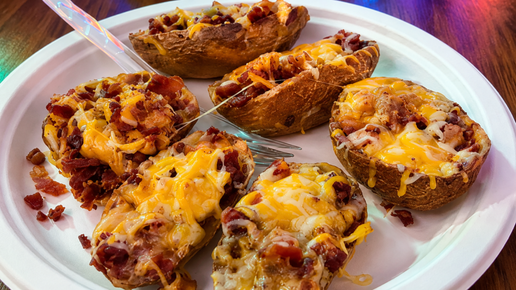 Potato Skins + a Miller Lite at Dog Prairie Tavern