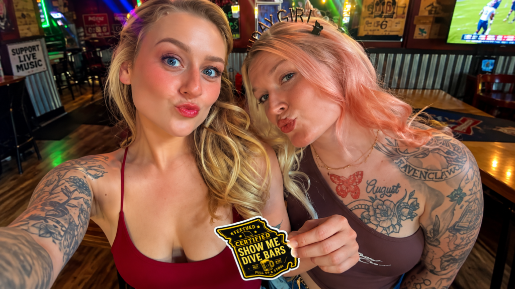Featured & Certified Show Me Dive Bars sticker at The Off Track Saloon