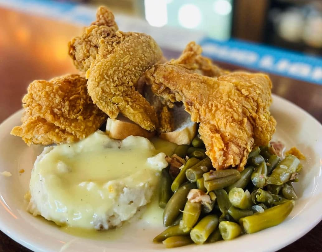 Fried Chicken at The Off Track Saloon