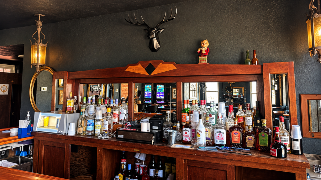 The private bar inside The Velvet Lounge at The Off Track Saloon